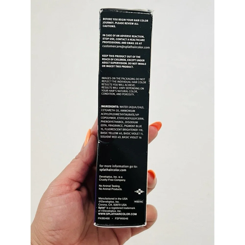 Splat 1 Wash Gel Temporary Hair Color‎ Vivid Purple 1.5 Fl oz